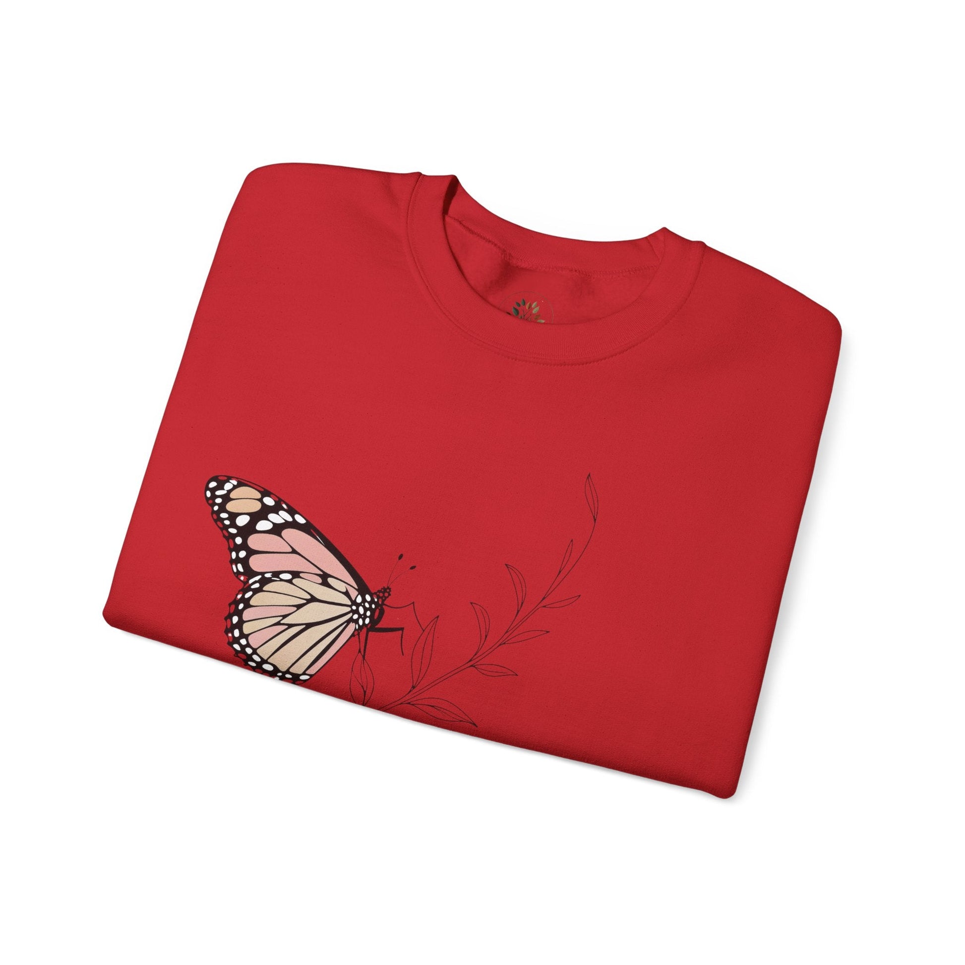 Red | Gentle When It Matters Sweatshirt, folded view
