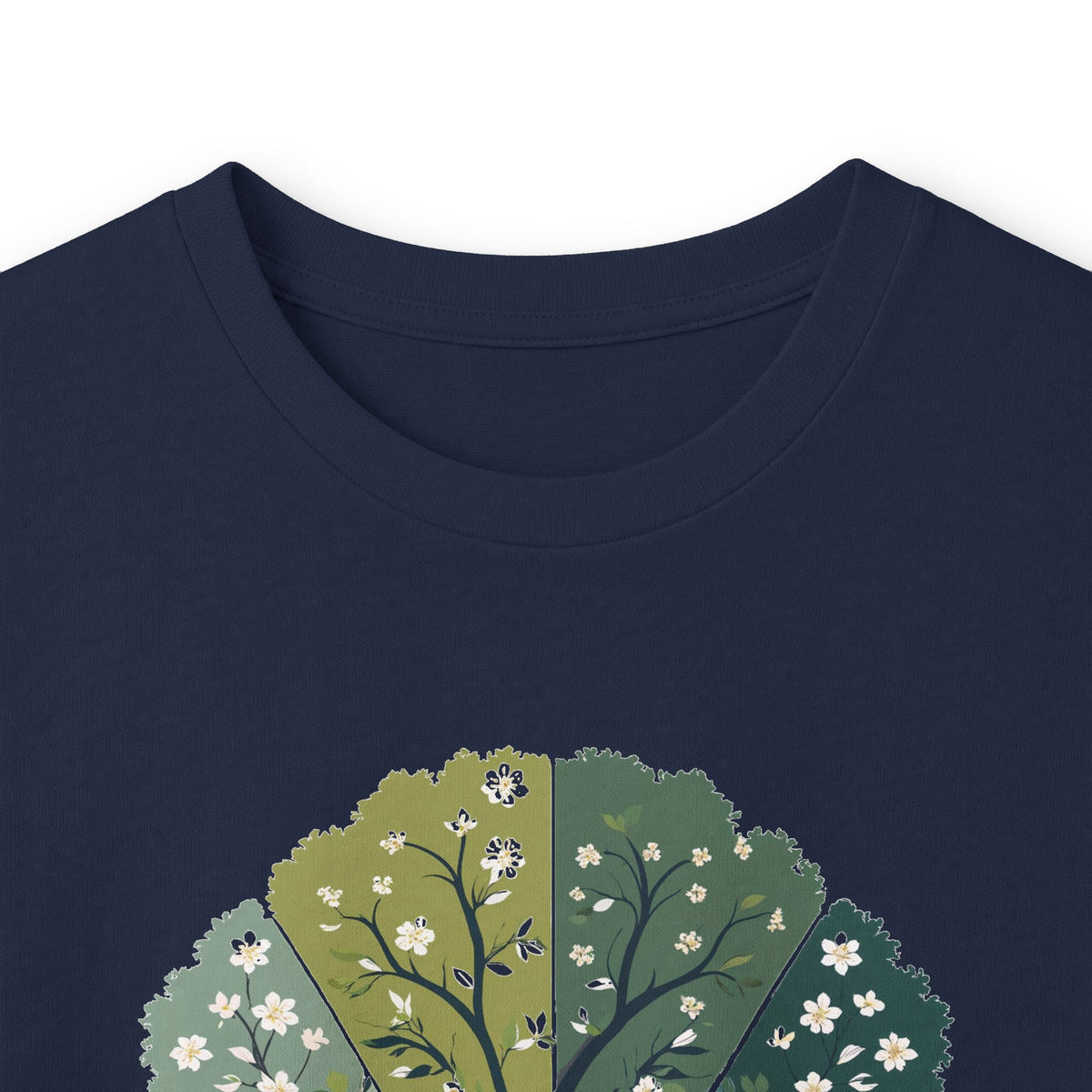 Navy | Circle of Season Long Sleeve Tee, folded view