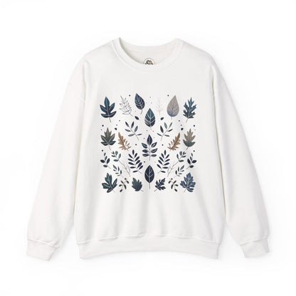 White | Botanical Harmony Sweatshirt, front view
