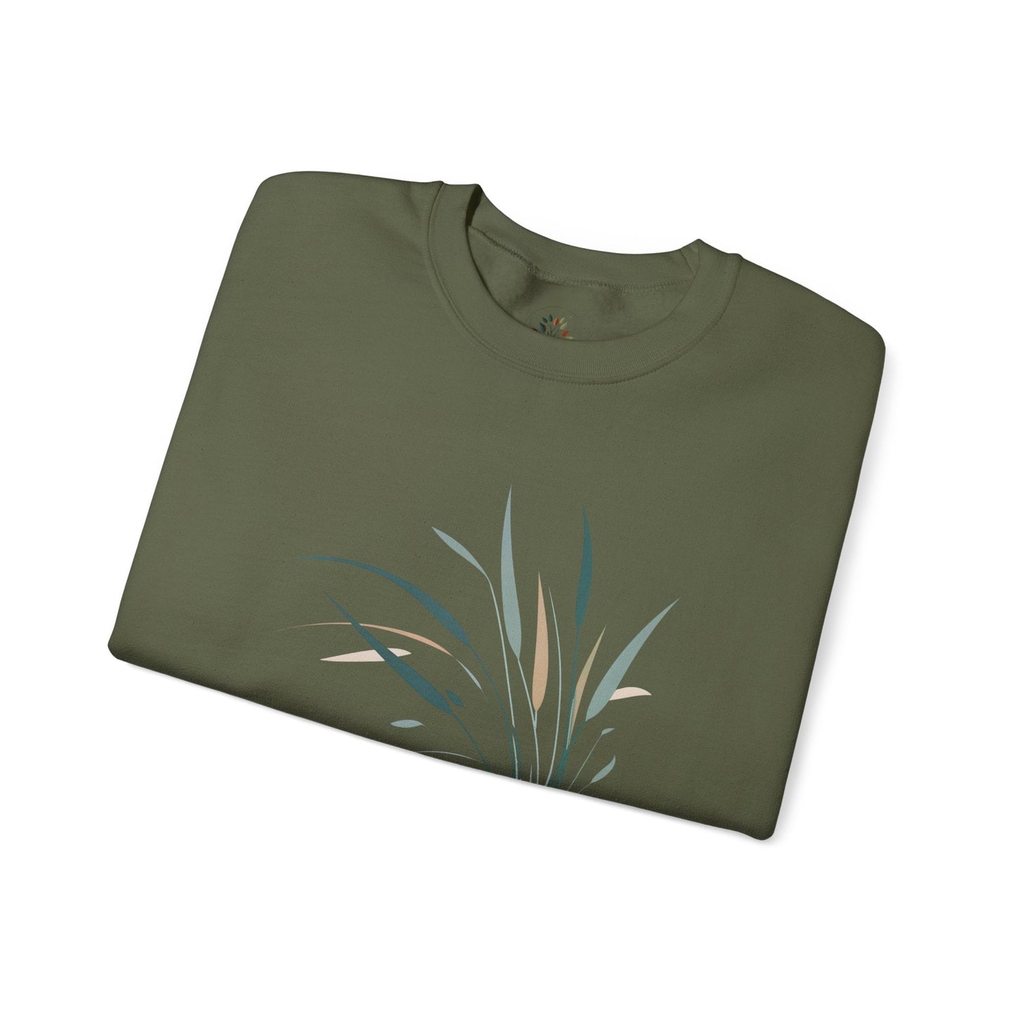 Military Green | Whispers in the Breeze Sweatshirt, folded view