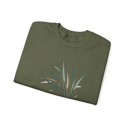 Military Green | Whispers in the Breeze Sweatshirt, folded view