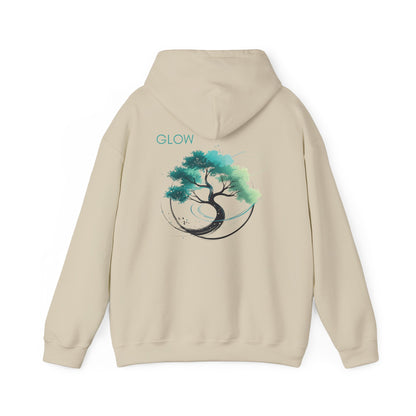 Sand | Glow Hoodie, back design view