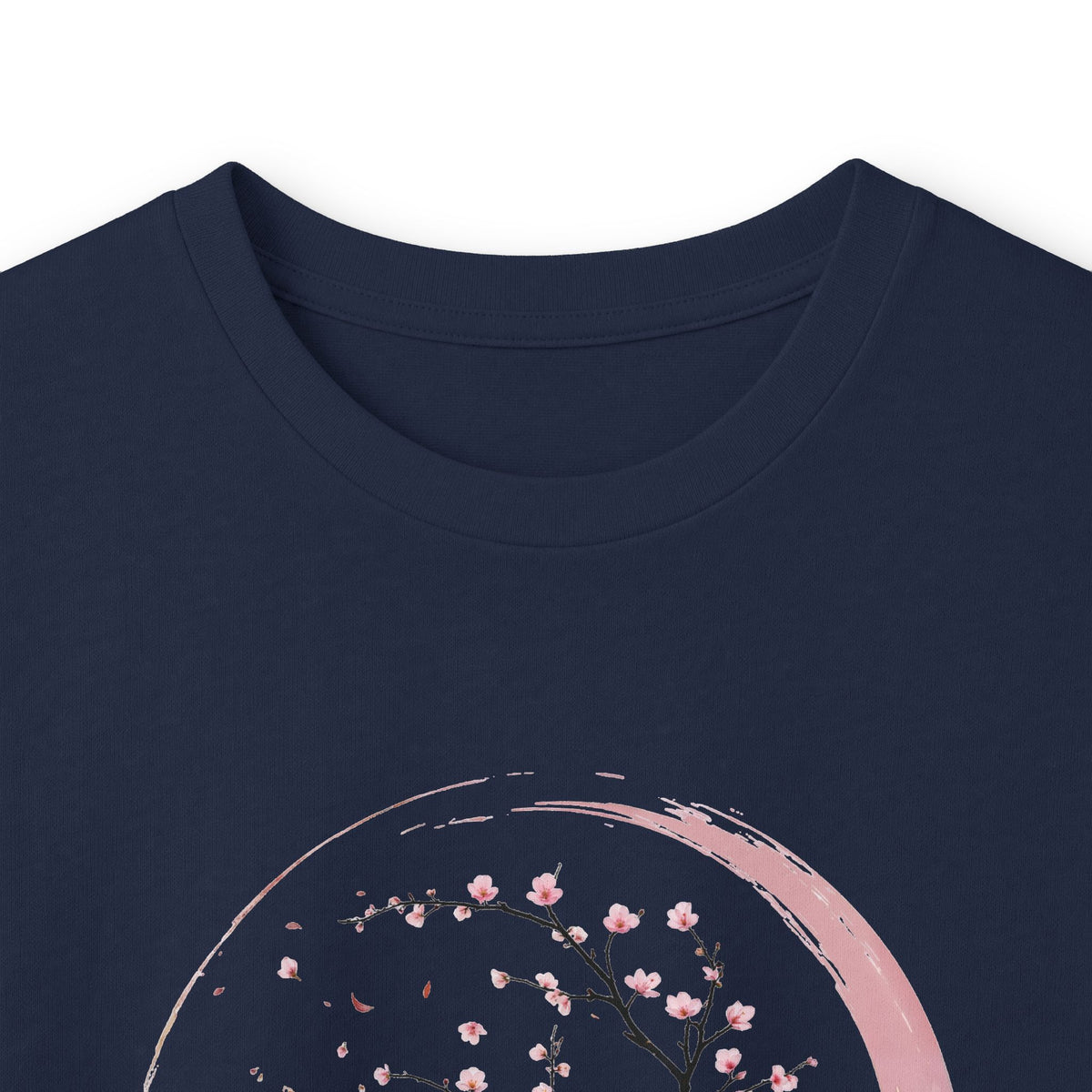 Navy | Sakura Silence Long Sleeve Tee, folded view