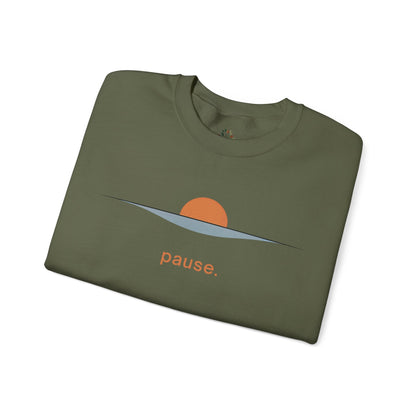 Military Green | Pause Sweatshirt, folded view