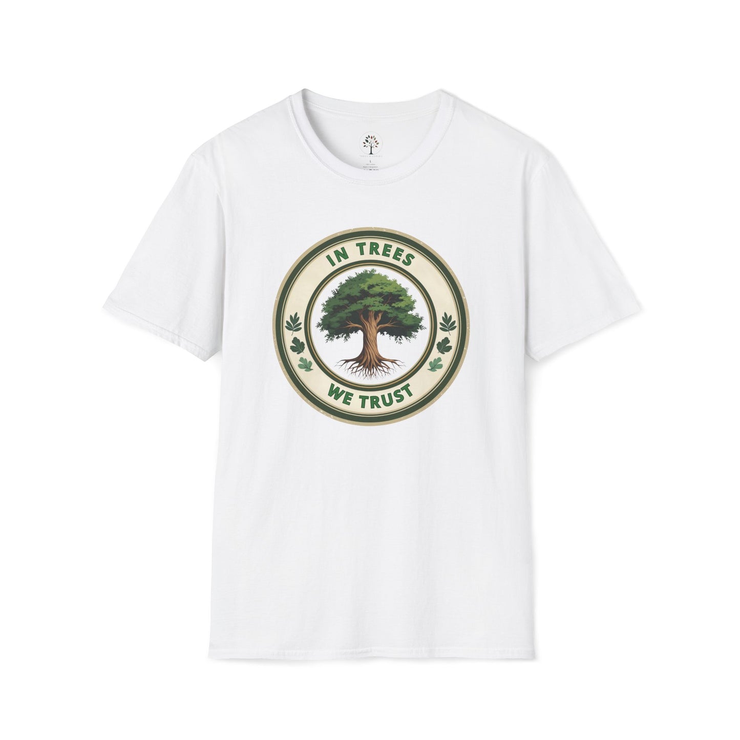 White | In Trees We Trust, front view