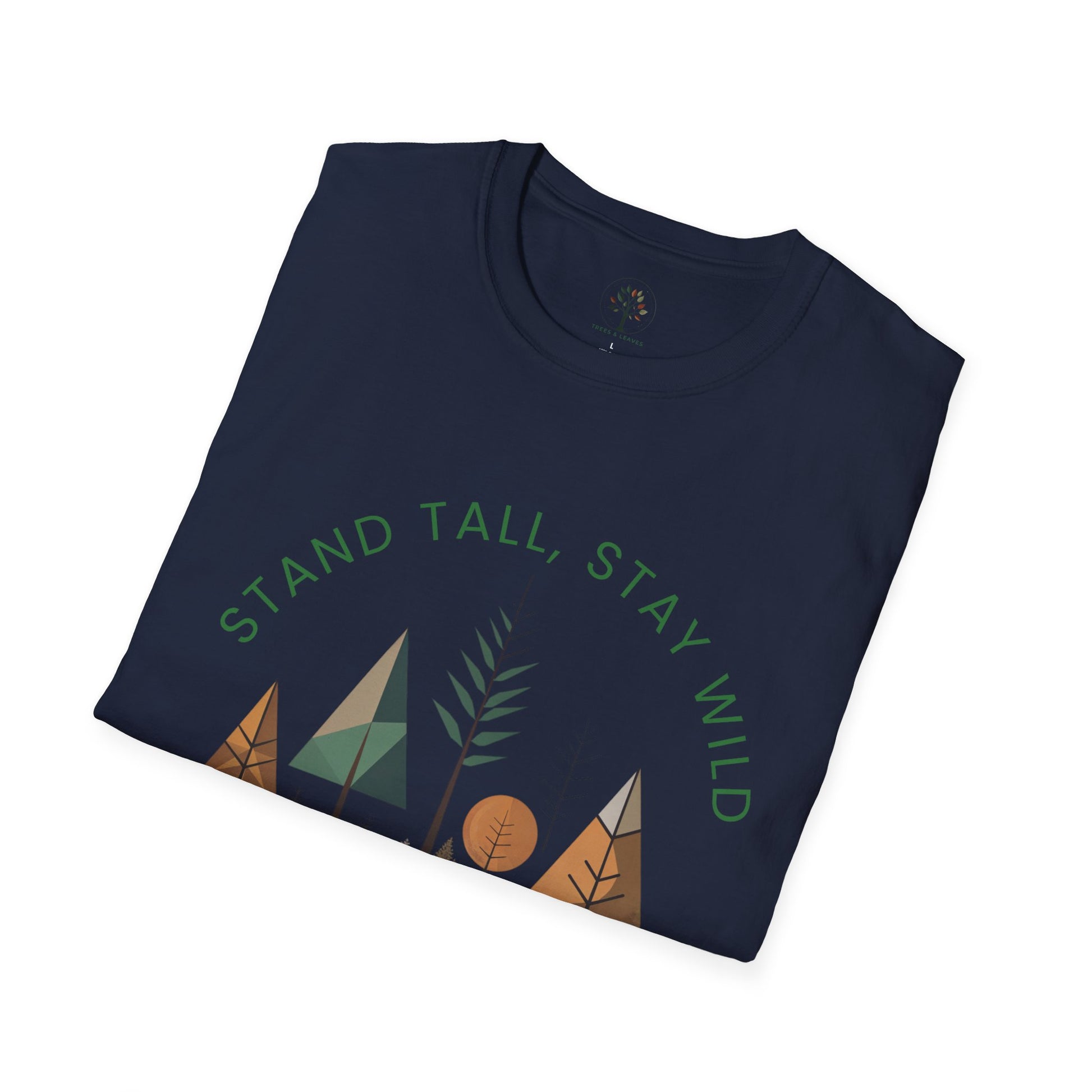 Navy | Stand Tall, Stay Wild, folded view