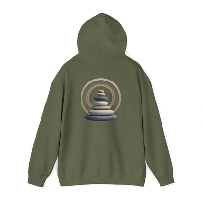 Military Green | Echoes of Calm Hoodie, back view 2