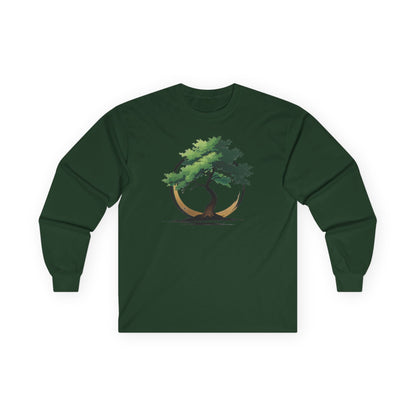 Forest Green | The Zen Tree Long Sleeve Tee, front view