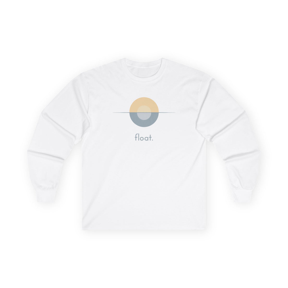 White | Float Long Sleeve Tee, front view