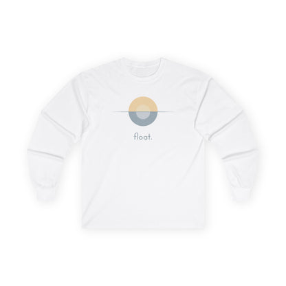White | Float Long Sleeve Tee, front view