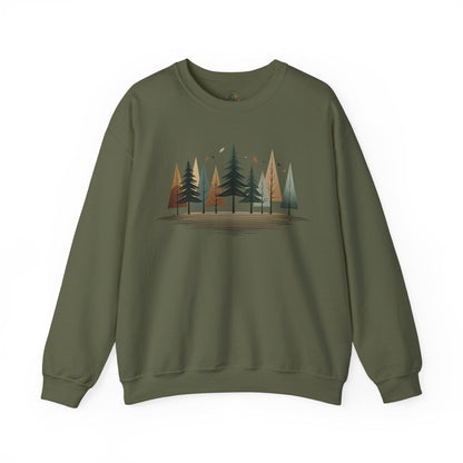 Military Green | Forest Rhythm Sweatshirt, front view