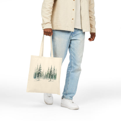 Snowfall Forest Tote Bag