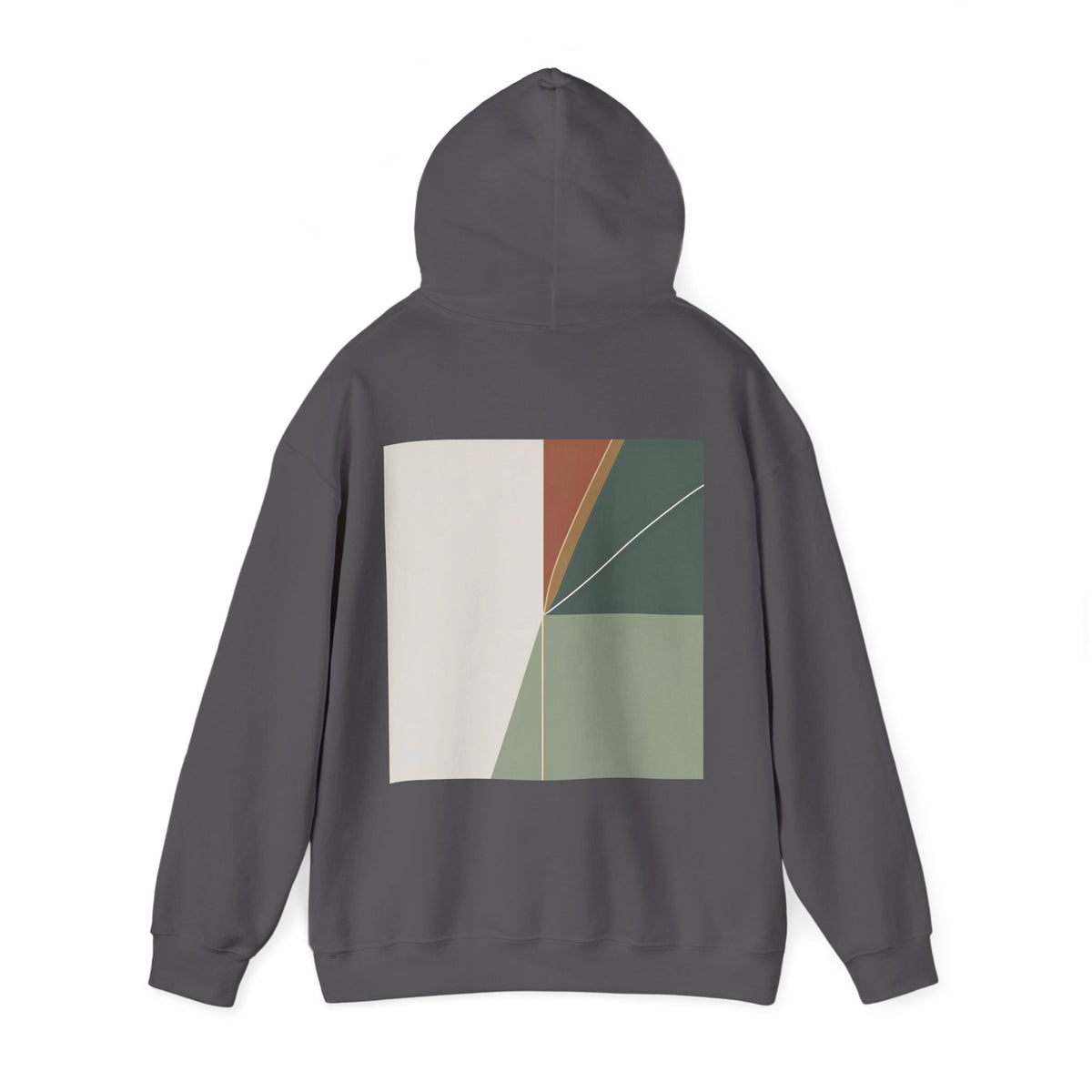 Charcoal | Divide Hoodie, back view 2