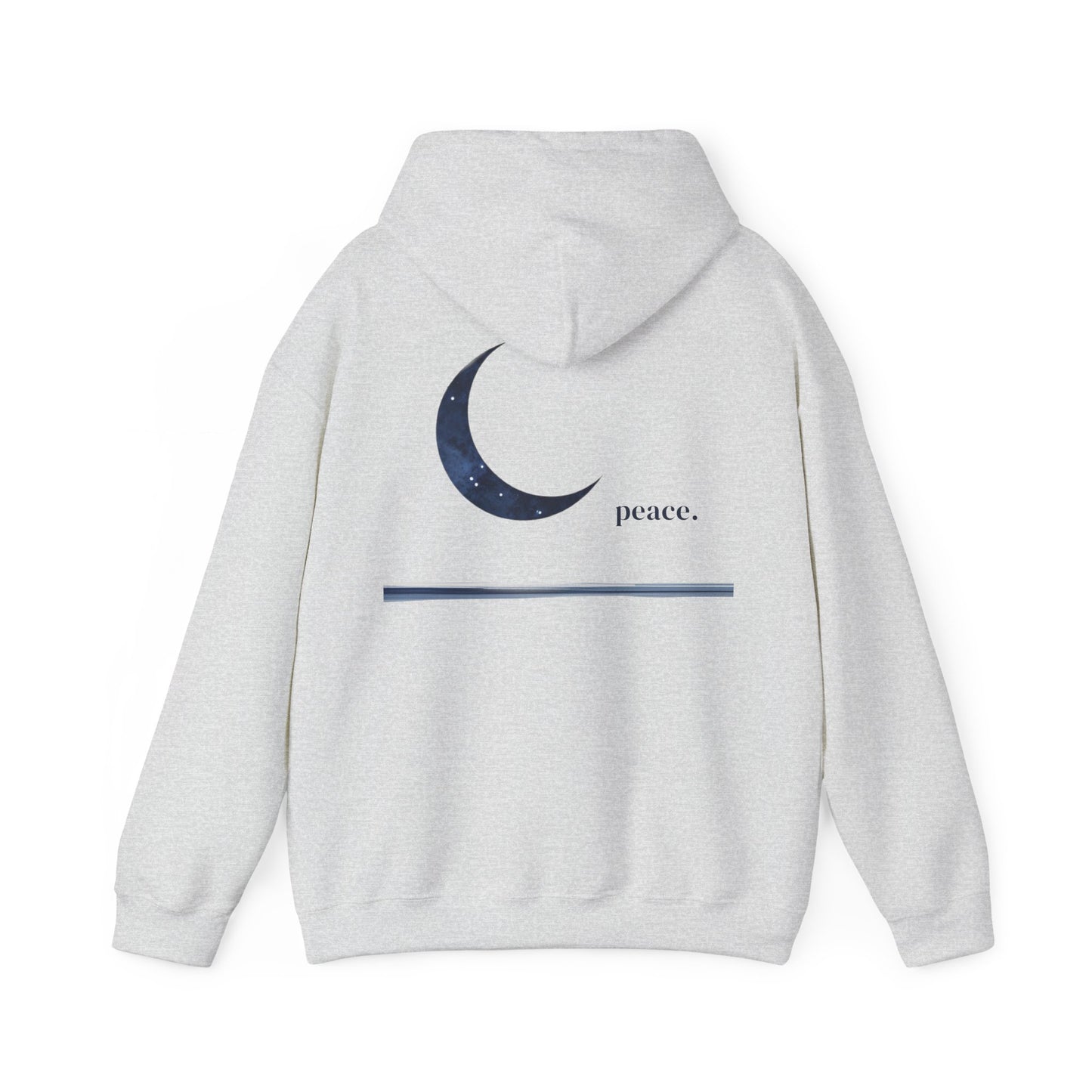 Ash | Moonlit Peace Hoodie, back design view