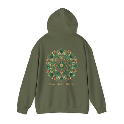 Military Green | Grounded in Green Hoodie, back view 2