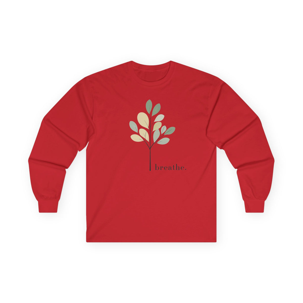 Red | Breathe Long Sleeve Tee, front view
