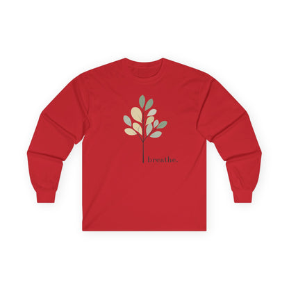 Red | Breathe Long Sleeve Tee, front view