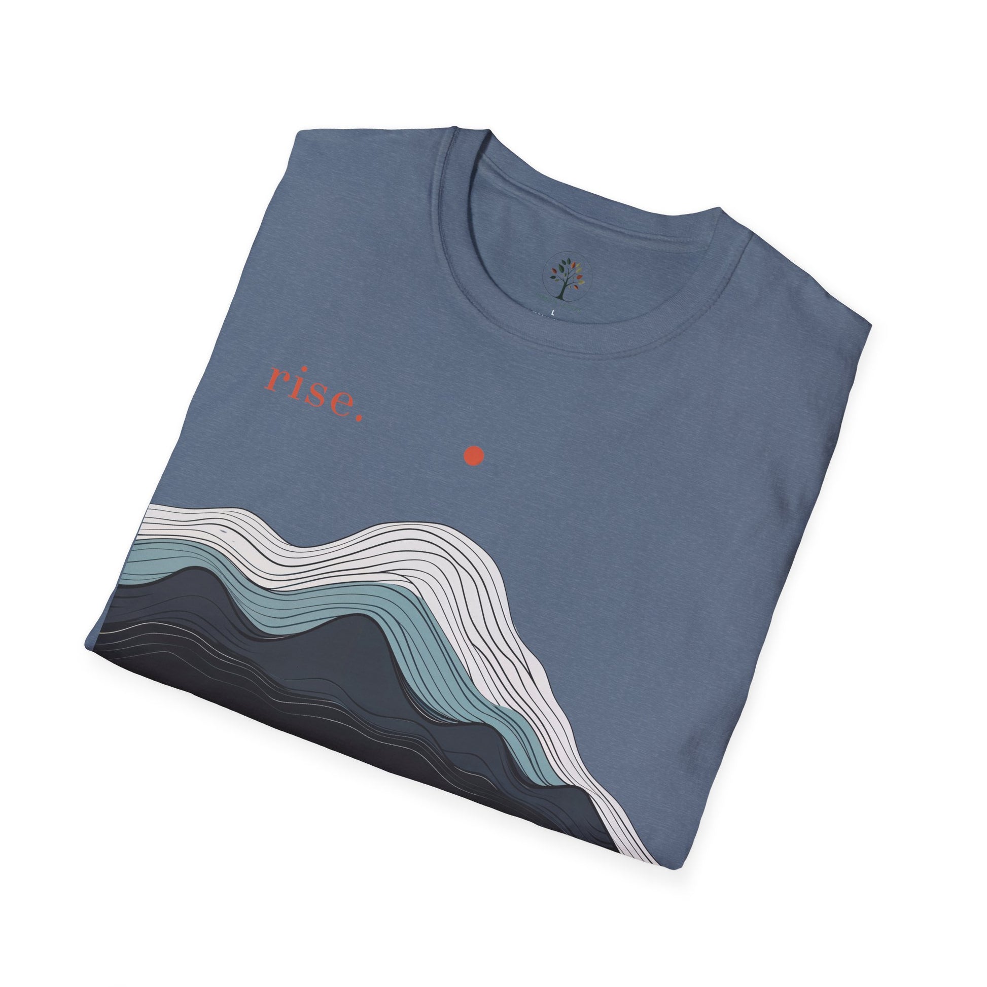 Heather Indigo | Rise, folded view
