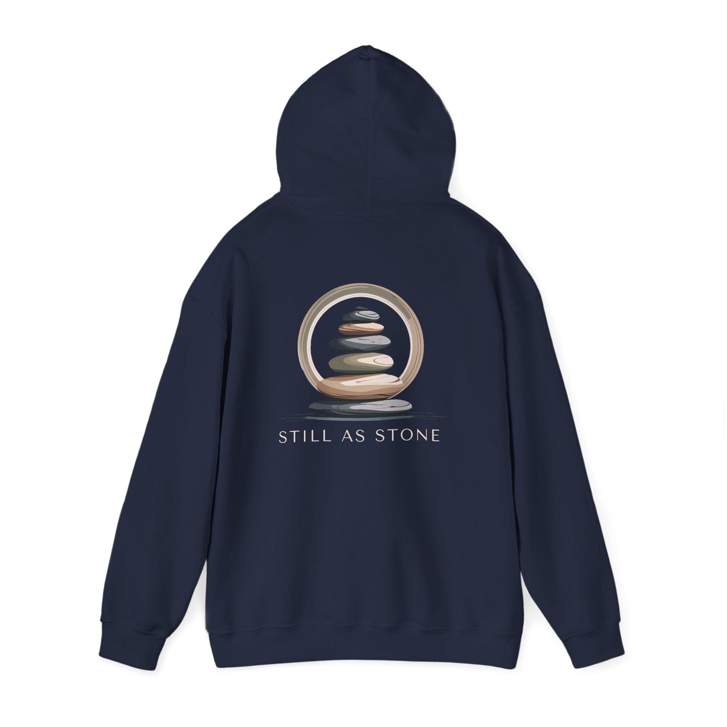 Navy | Still as Stone Hoodie, back view 2