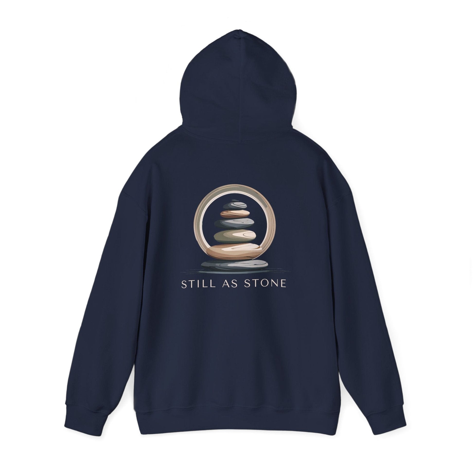 Navy | Still as Stone Hoodie, back view 2
