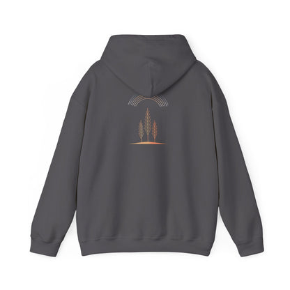 Charcoal | Quiet Arc Hoodie, back design view