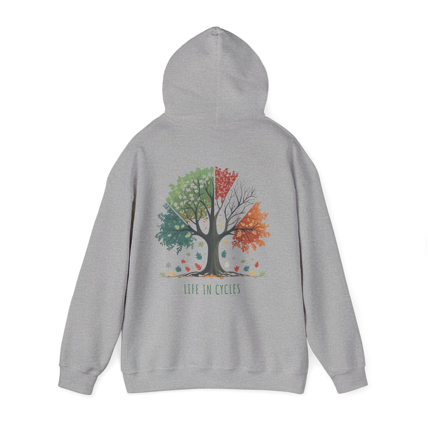 Sport Grey | Life in Cycles Hoodie, back view 2