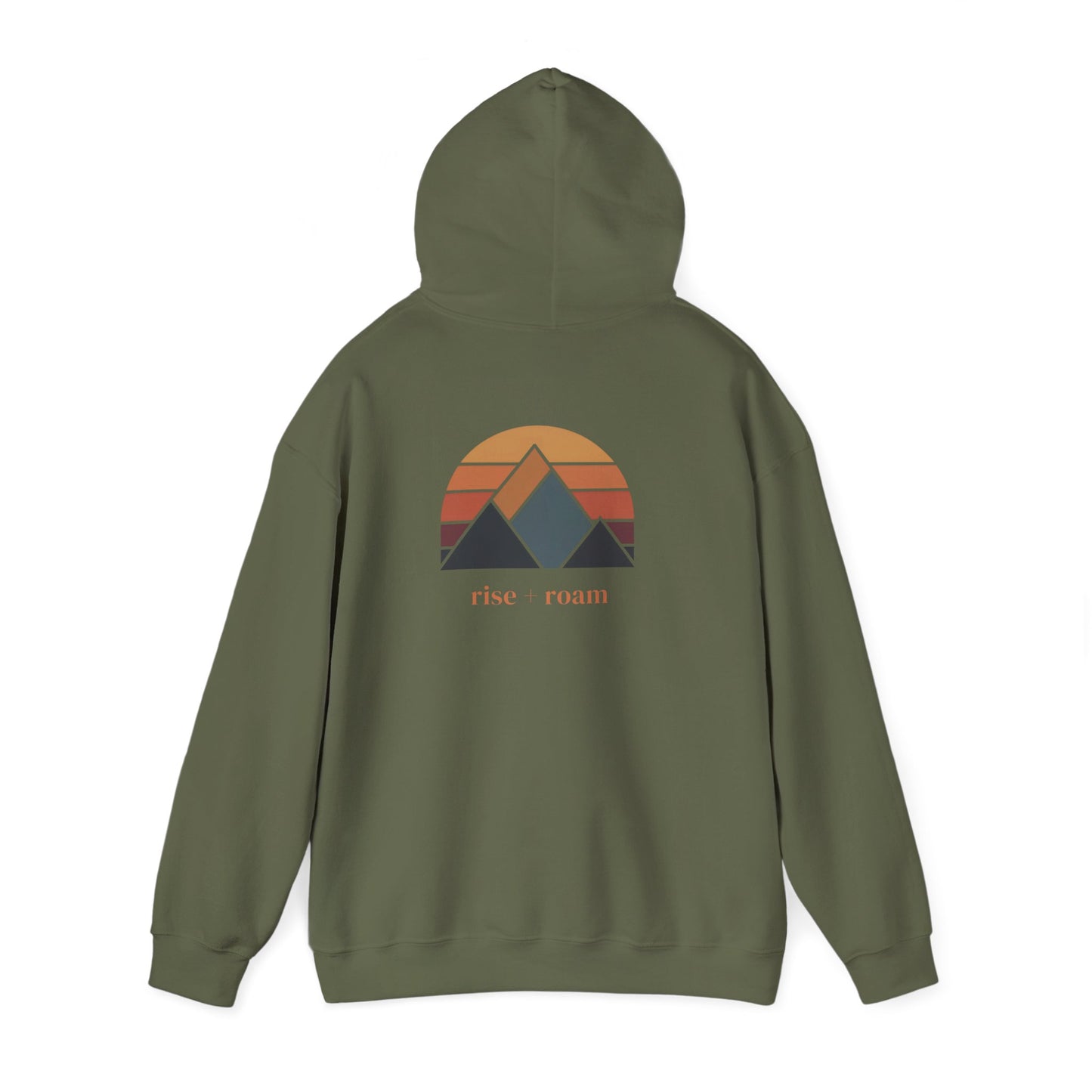 Charcoal | Rise +Roam Hoodie, back view 2