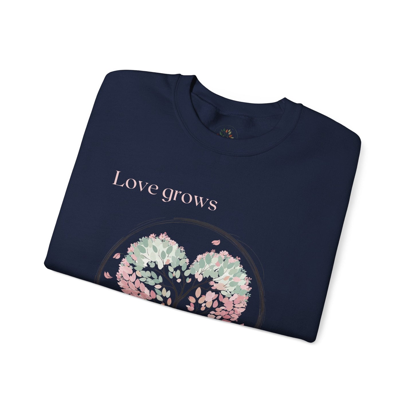 Navy | Love Grows Sweatshirt, folded view