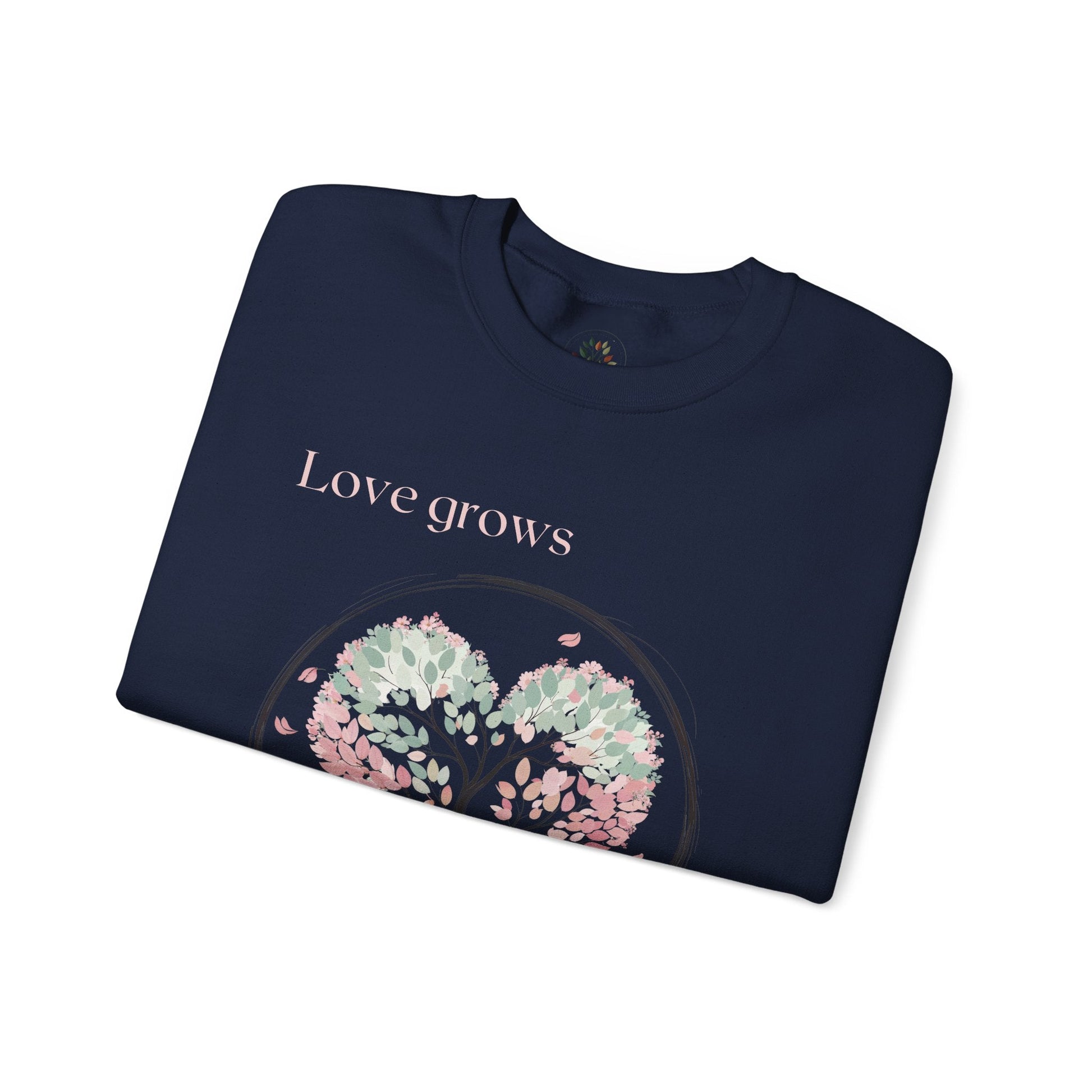 Navy | Love Grows Sweatshirt, folded view
