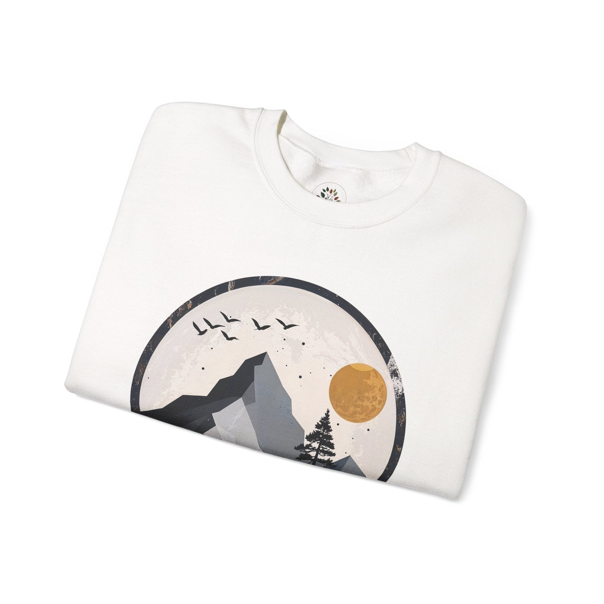 White | Whispering Heights Sweatshirt, folded view