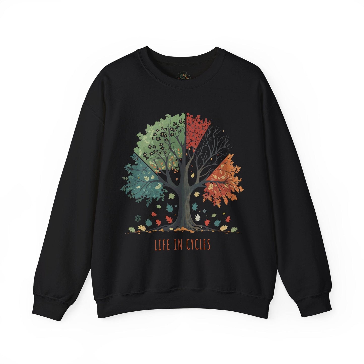 Black | Life in Cycles Sweatshirt, front view