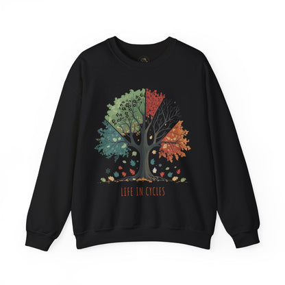 Black | Life in Cycles Sweatshirt, front view