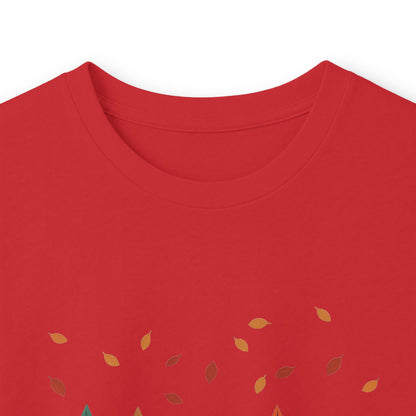 Red | Horizon Fall Long Sleeve Tee, folded view