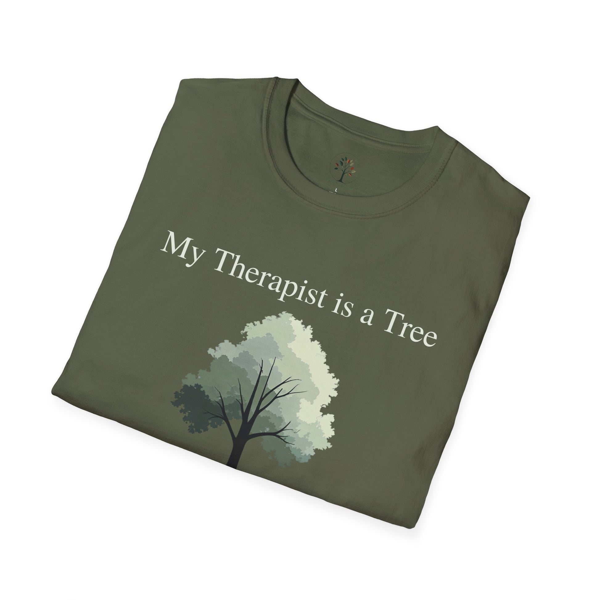 Military Green | My Therapist is a Tree, folded view