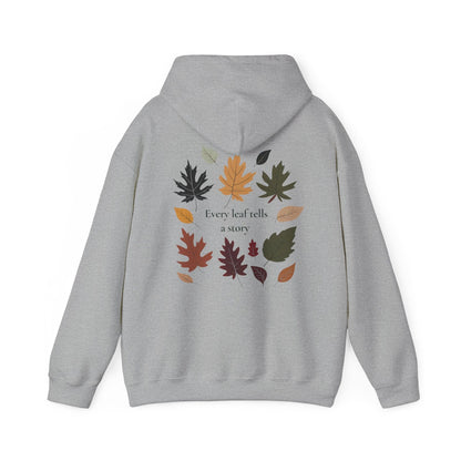 Sport Grey | Every Leaf tells a STORY Hoodie, back design view