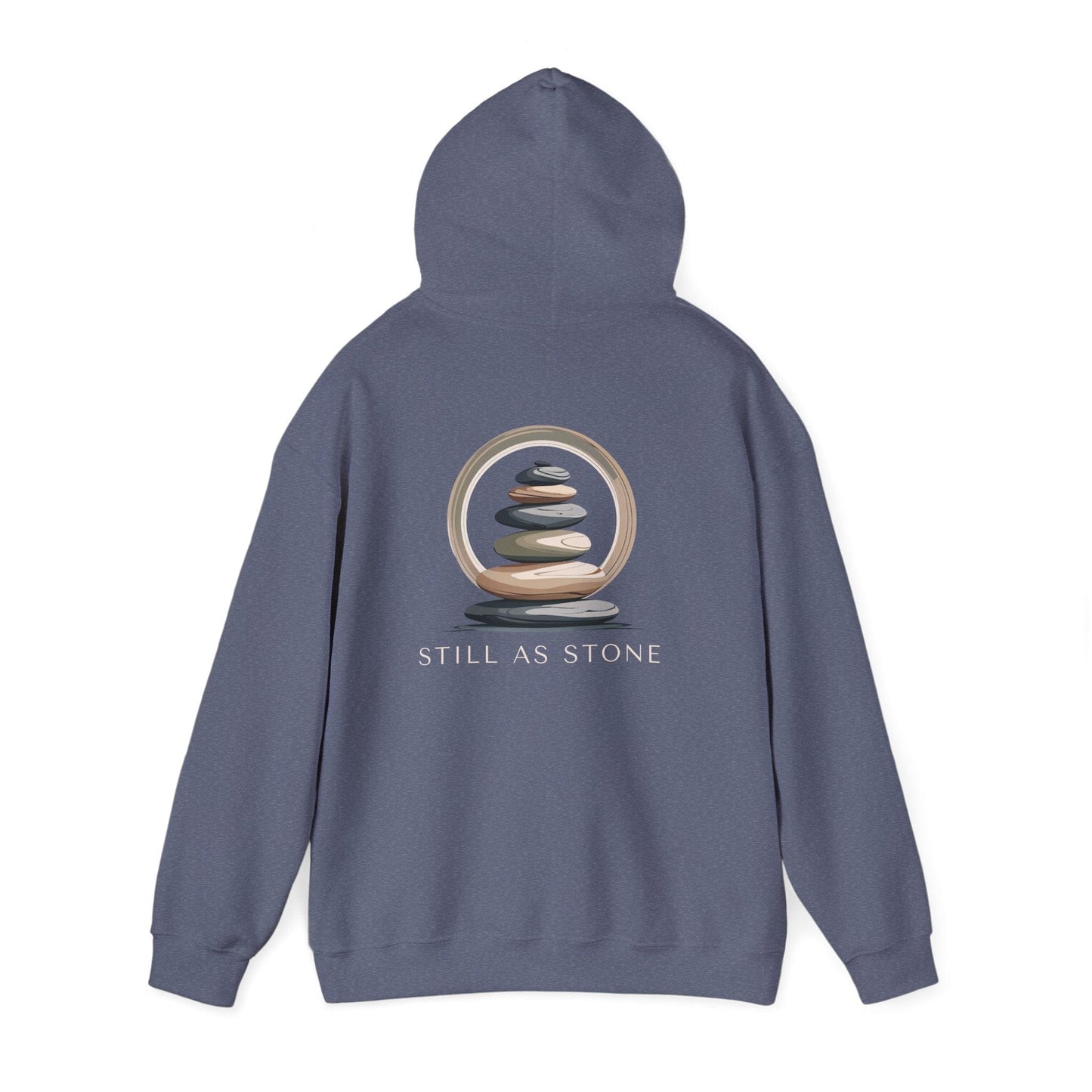 Heather Navy | Still as Stone Hoodie, back view 2