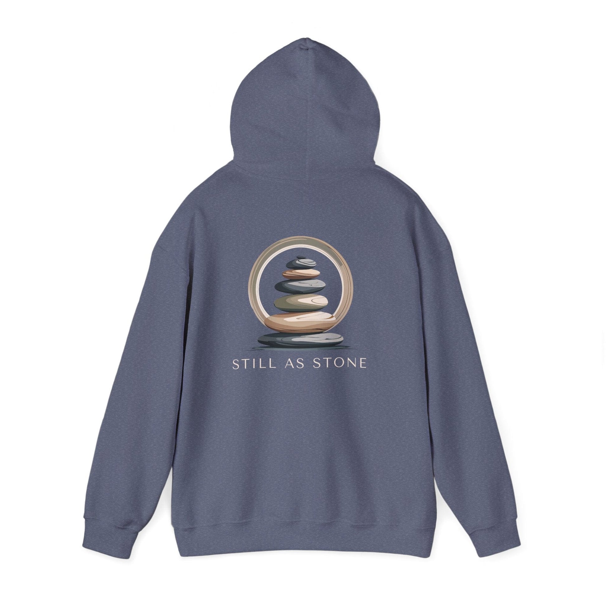 Heather Navy | Still as Stone Hoodie, back view 2