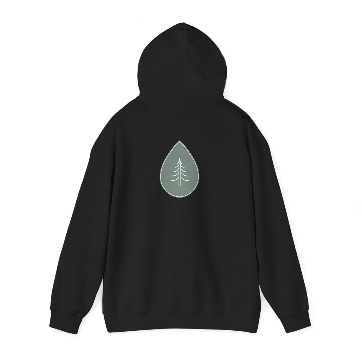 Black | Calm Drop Hoodie, back view 2
