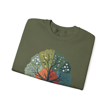 Military Green | Circle of Seasons Sweatshirt, folded view