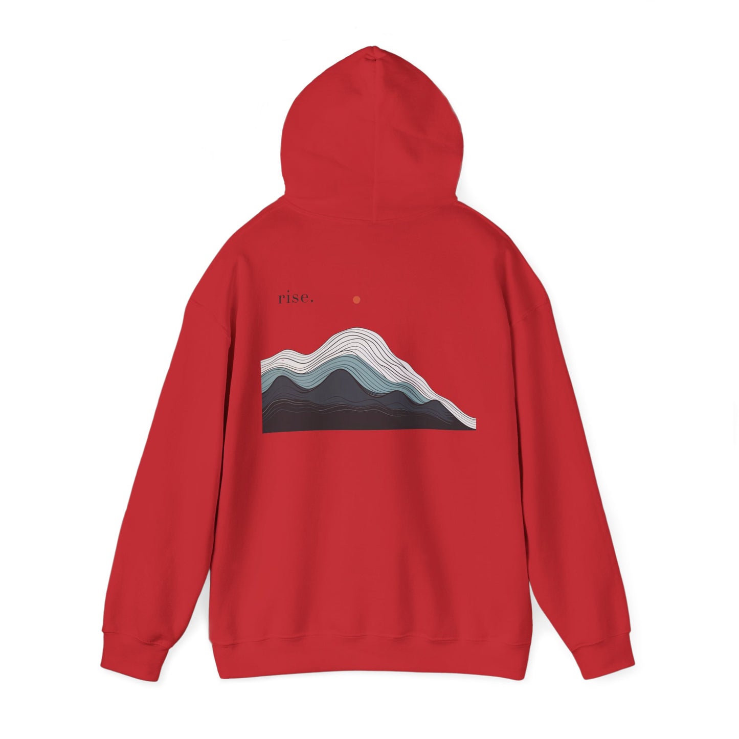 Red | Rise Hoodie, back view 2