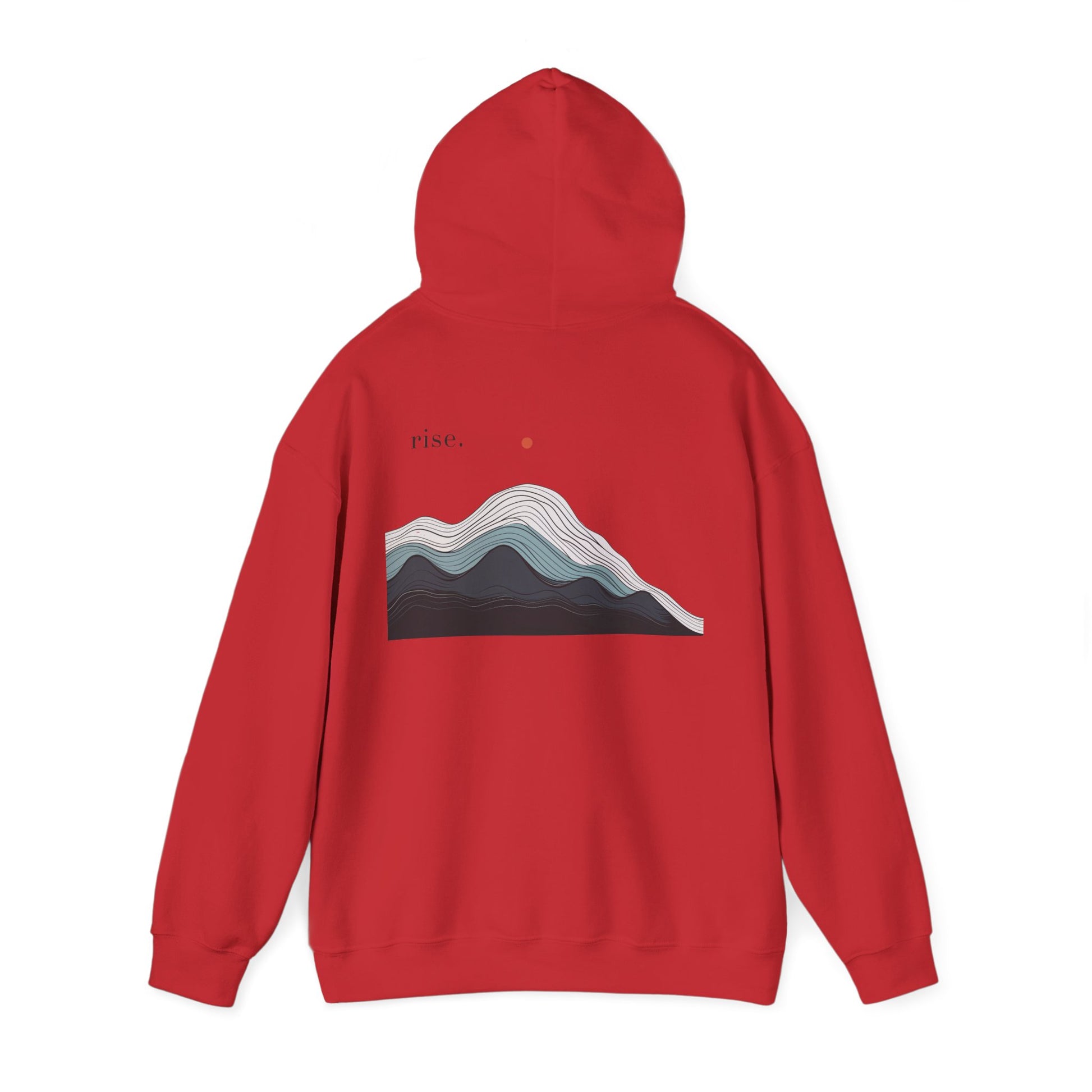 Red | Rise Hoodie, back view 2