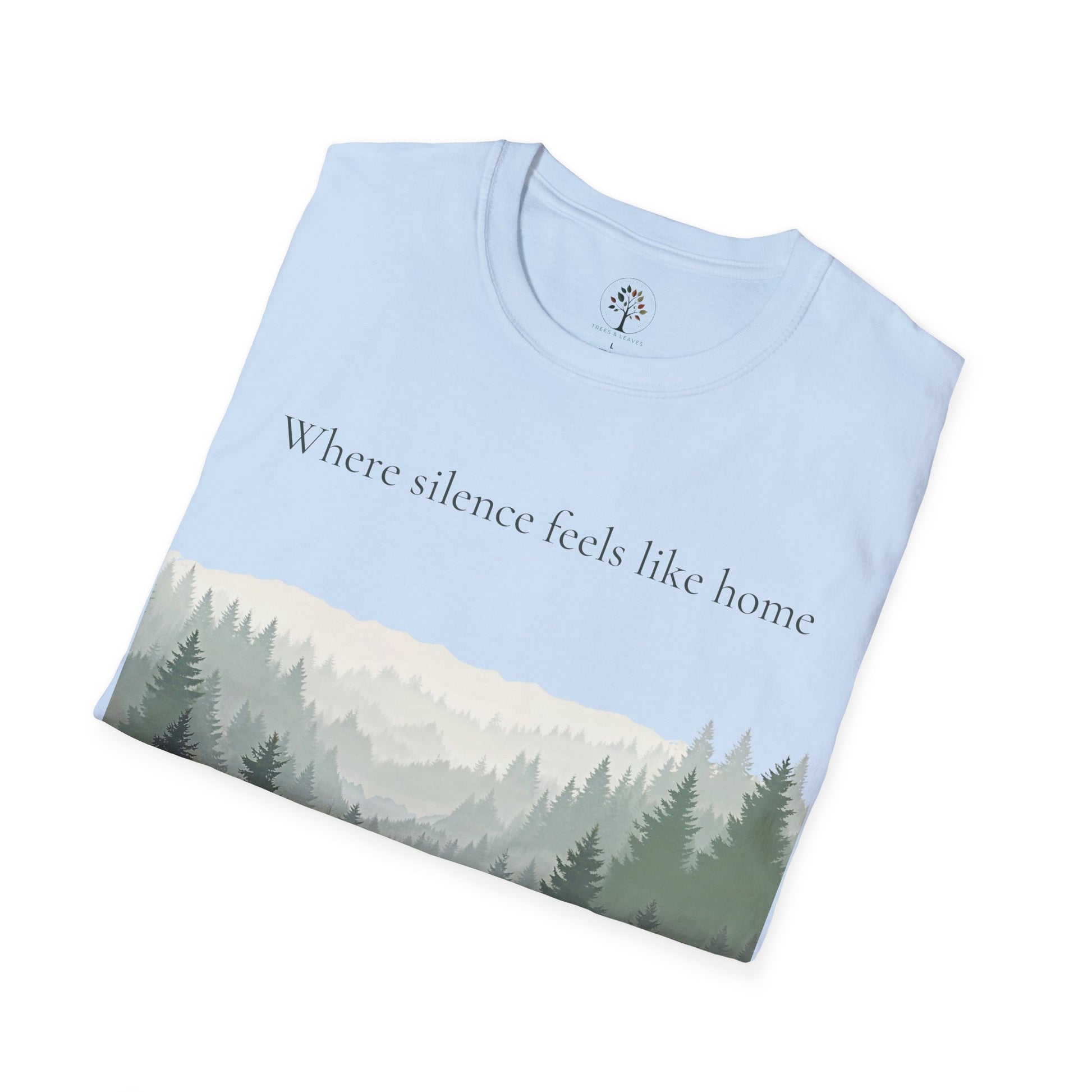 Light Blue | Where SIlence feels like home, folded view