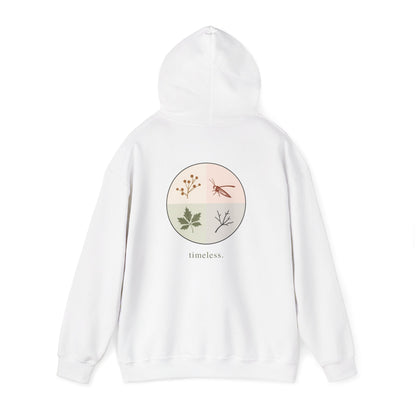 White | Timeless Hoodie, back view 2