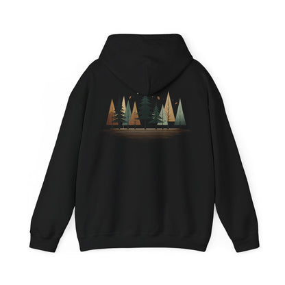 Black | Forest Rhythm Hoodie, back design view