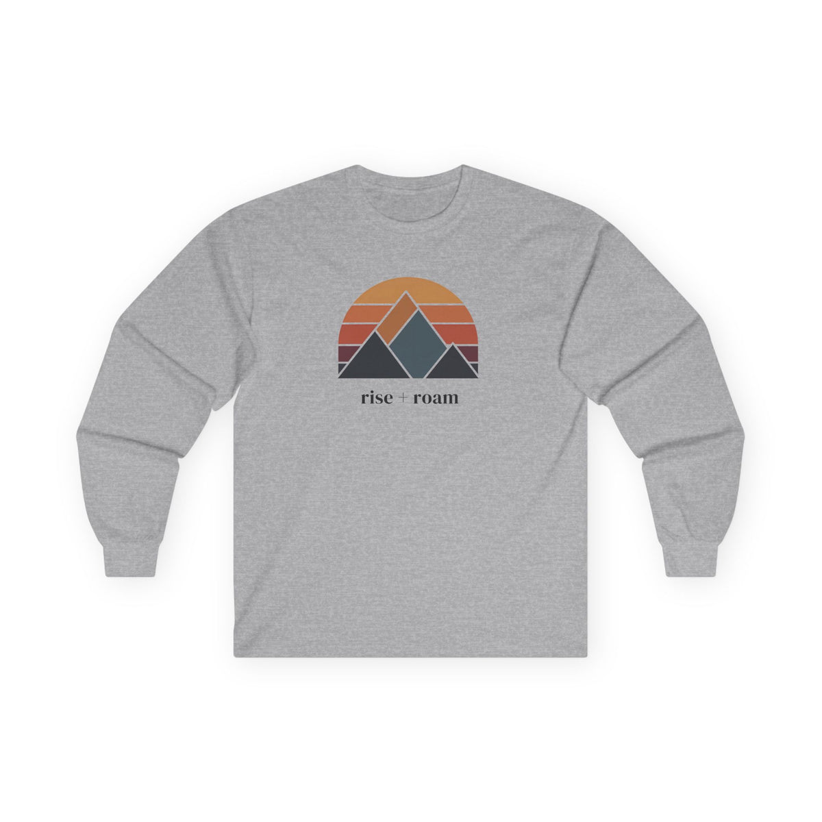 Sport Grey | Rise + Roam Long Sleeve Tee, front view