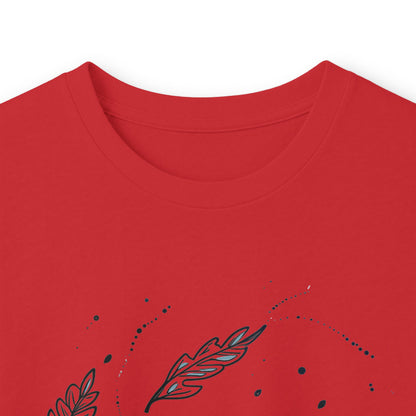 Red | Autumn Drift Long Sleeve Tee, folded view