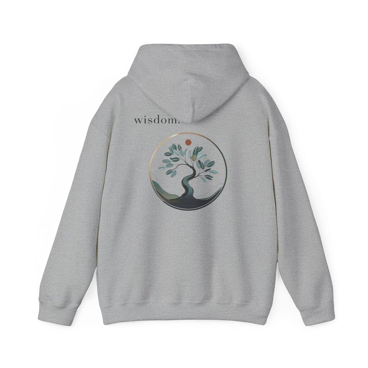 Sport Grey | Wisdom Hoodie, back design view