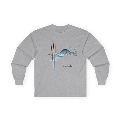 Sport Grey | Exhale Long Sleeve Tee, front view