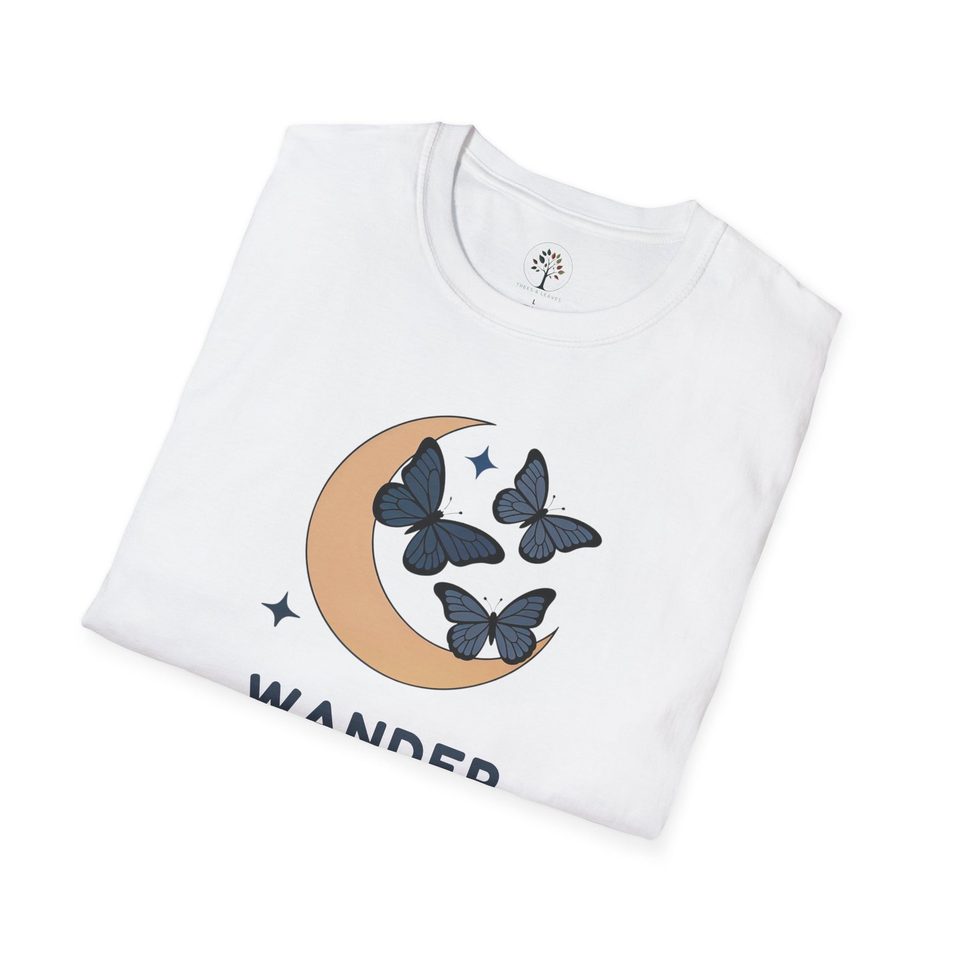 White | Wander under the Moon, folded view