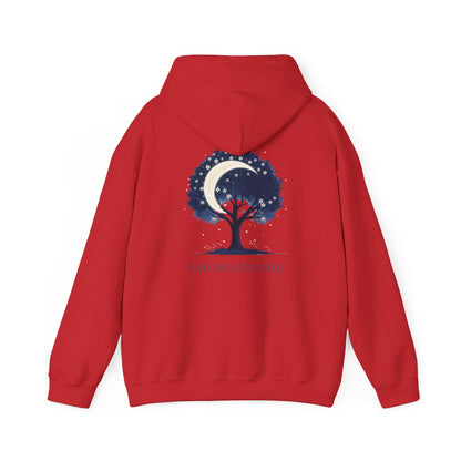 Red | Nature`s Rhythm Hoodie, back design view